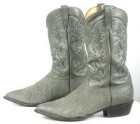 Nocona Light Gray Exotic Skin Cowboy Western Boots US Made Men