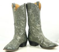 Nocona Marbled Gray Leather Cowboy Western Boots Vintage US Made Men