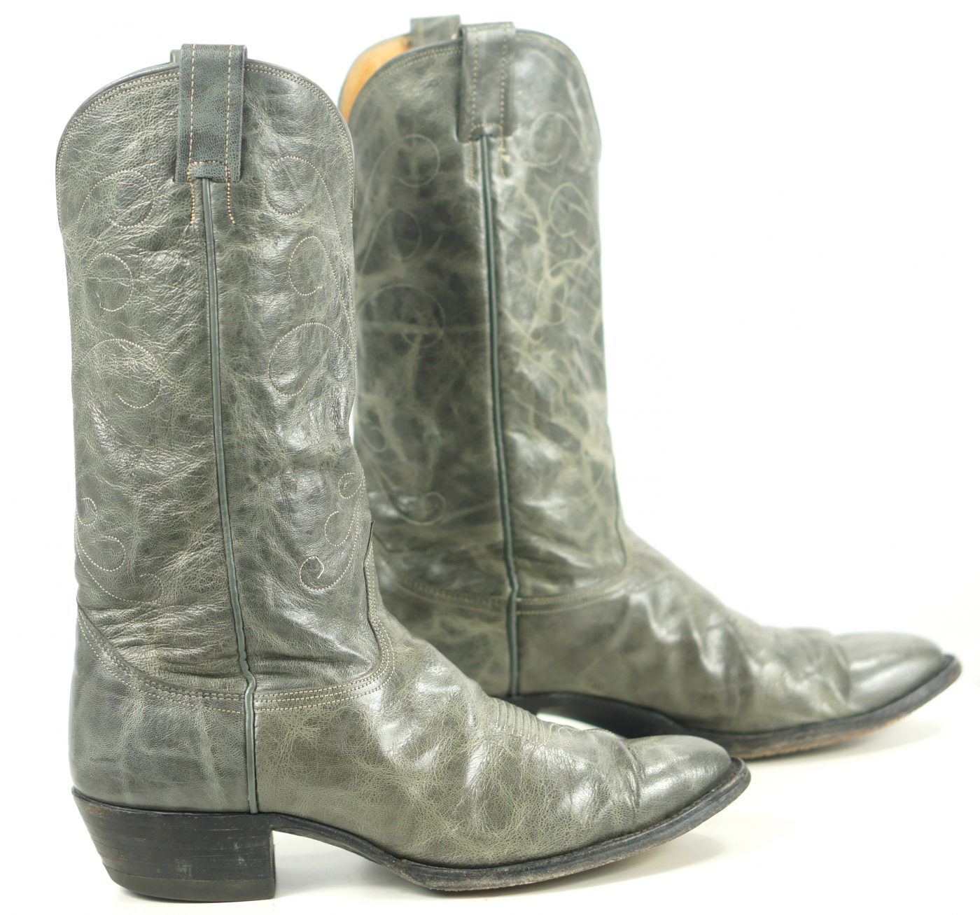 gray leather boots men