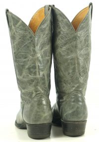 Nocona Marbled Gray Leather Cowboy Western Boots Vintage US Made Men