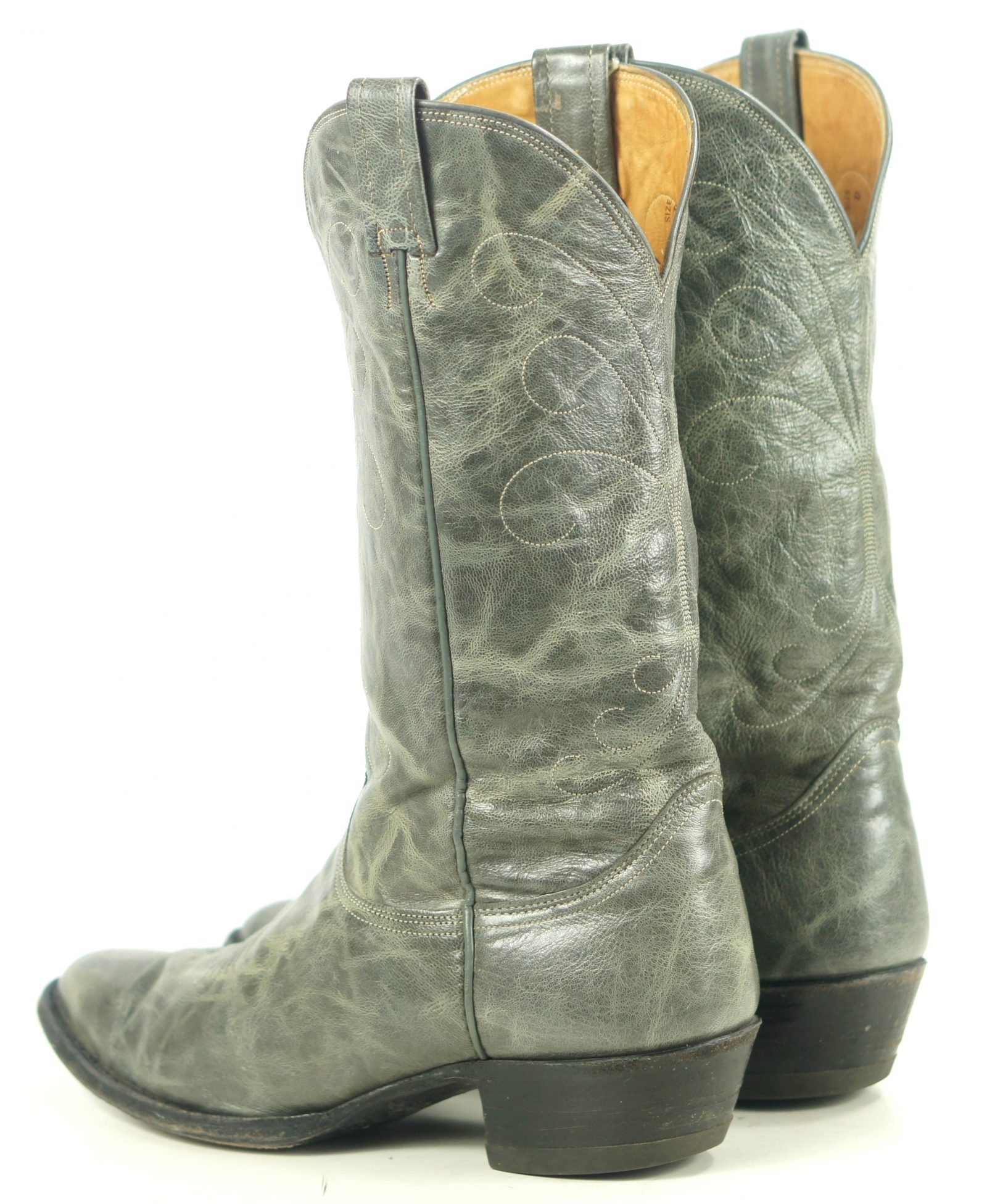 grey cowboy ankle boots
