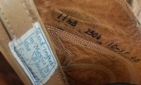 Sanders Golden Tan Leather Vintage Cowboy Western Boots Exotic Inlays Men (3)