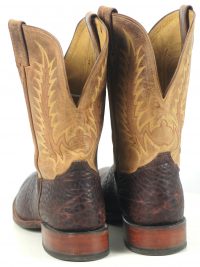 Tony Lama Brown Bull Shoulder Cowboy Western Boots USA Handmade Men