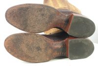 Tony Lama Brown Bull Shoulder Cowboy Western Boots USA Handmade Men