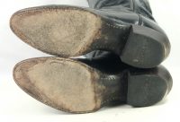 Tony Lama Signature Series Black Calf Cowboy Boots Scallop Top US Made Men