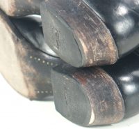 Tony Lama Signature Series Black Calf Cowboy Boots Scallop Top US Made Men