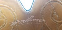 Tony Lama Signature Series Black Calf Cowboy Boots Scallop Top US Made Men