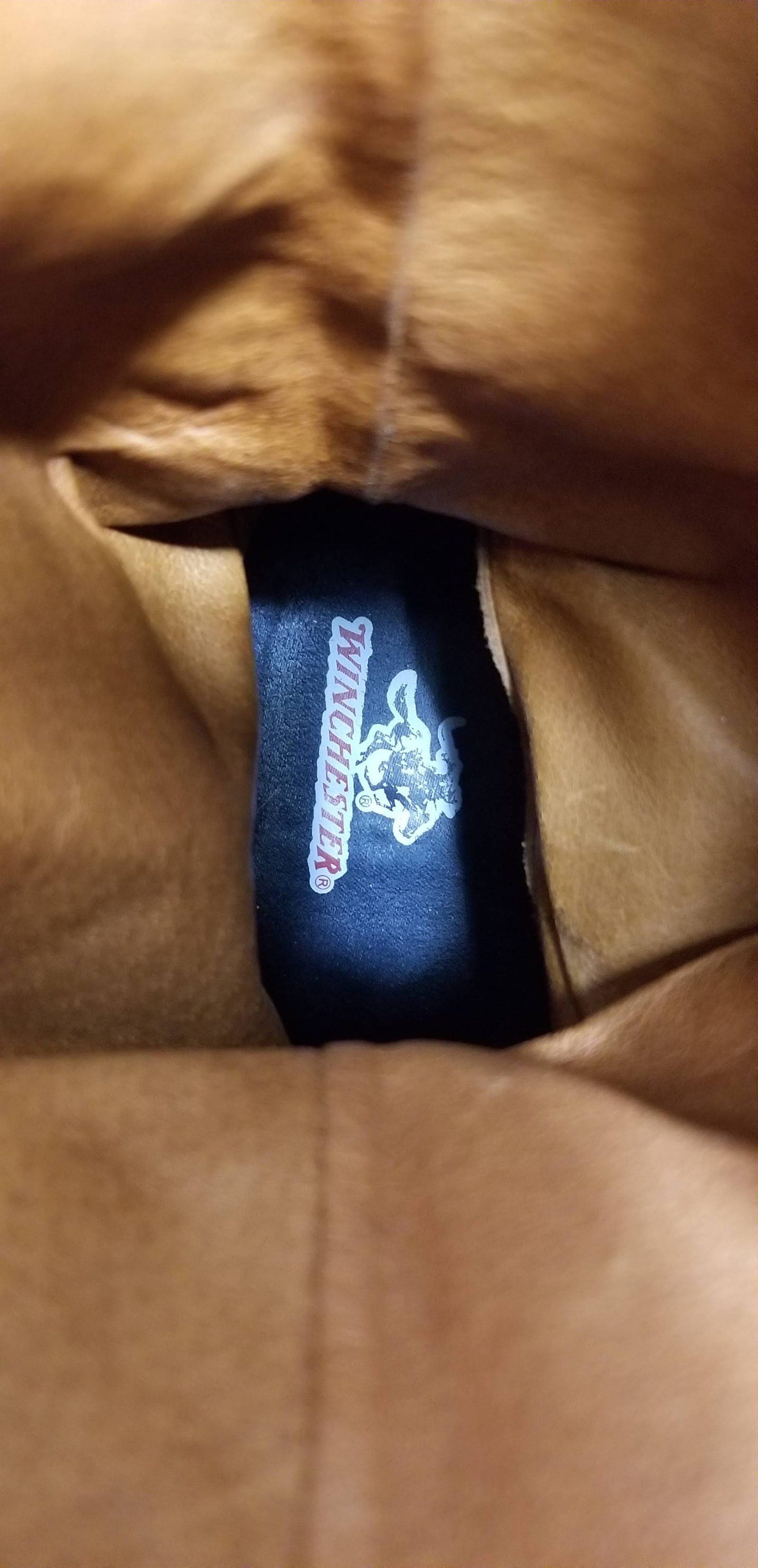 Winchester Black Leather Short Western Cowgirl Boots Silver Studs Women