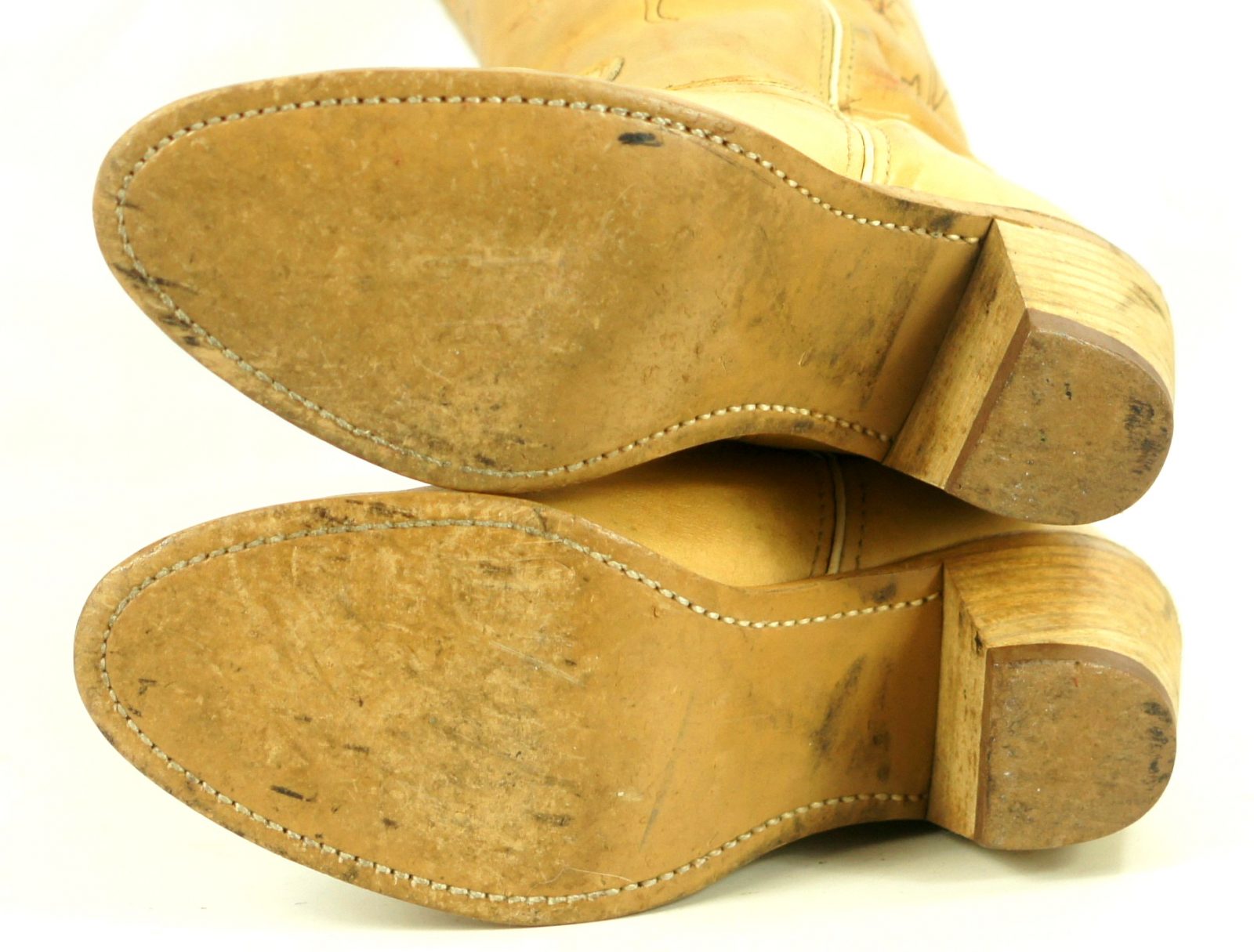 Wolverine Vintage Tan Leather Flower Cowboy Western Boho Boots Heeled Women