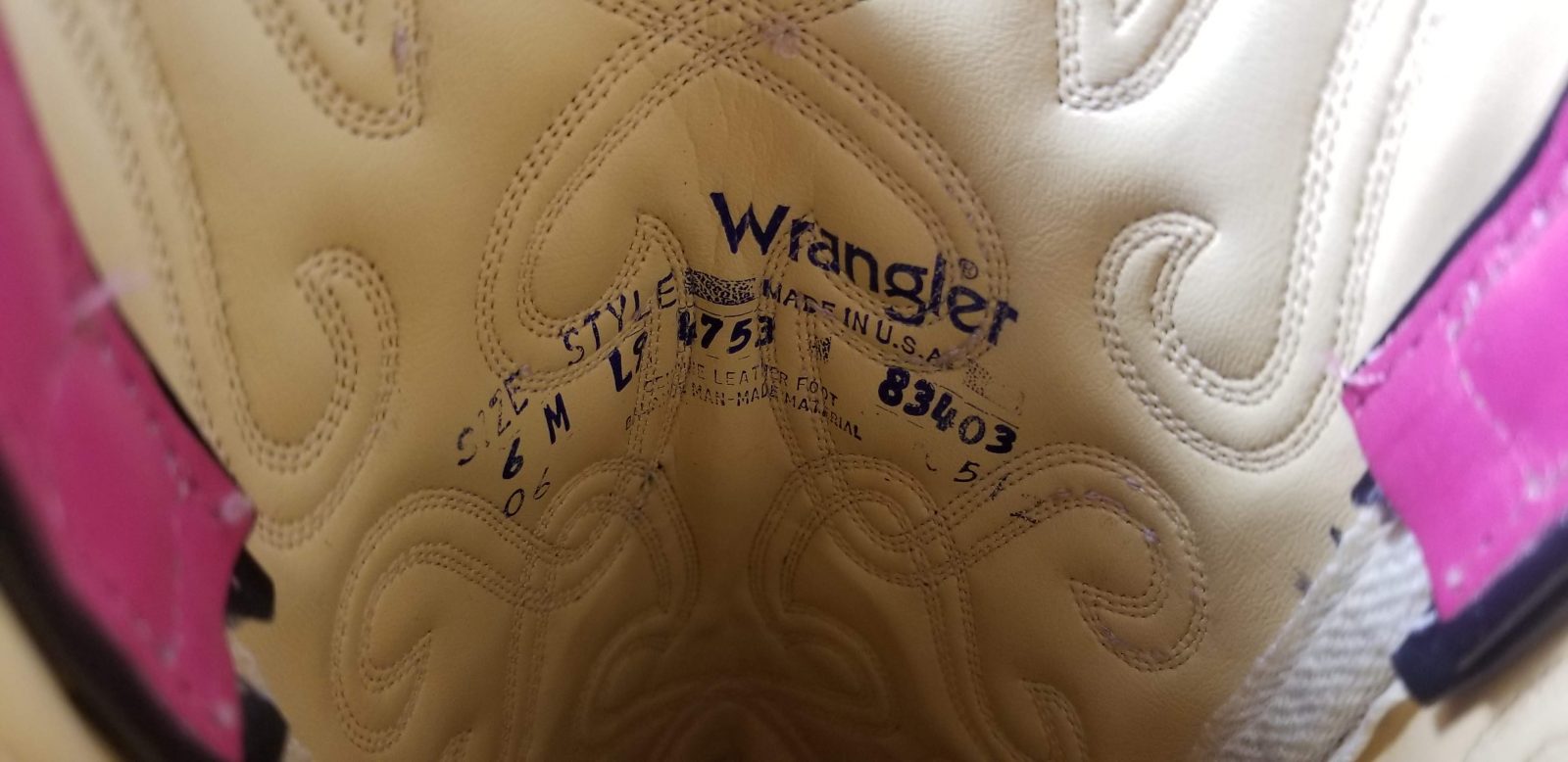 Wrangler Raspberry Pink Western Boho Cowboy Boots Vintage US Made Women