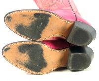Wrangler Raspberry Pink Western Boho Cowboy Boots Vintage US Made Women