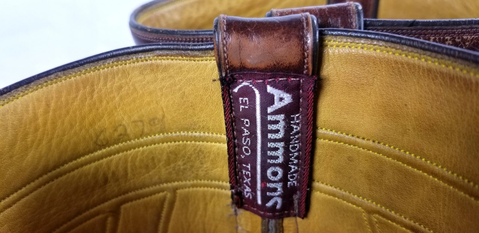 Ammons Stovetop Cowboy Western RIding Boots Vintage 90s Custom El Paso Men