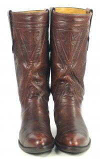 Ammons Stovetop Cowboy Western RIding Boots Vintage 90s Custom El Paso Men