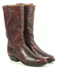 Ammons Stovetop Cowboy Western RIding Boots Vintage 90s Custom El Paso Men