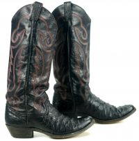 Custom Black Full Quill Ostrich Cowboy Western Boots 17 Tall Knee Hi Women