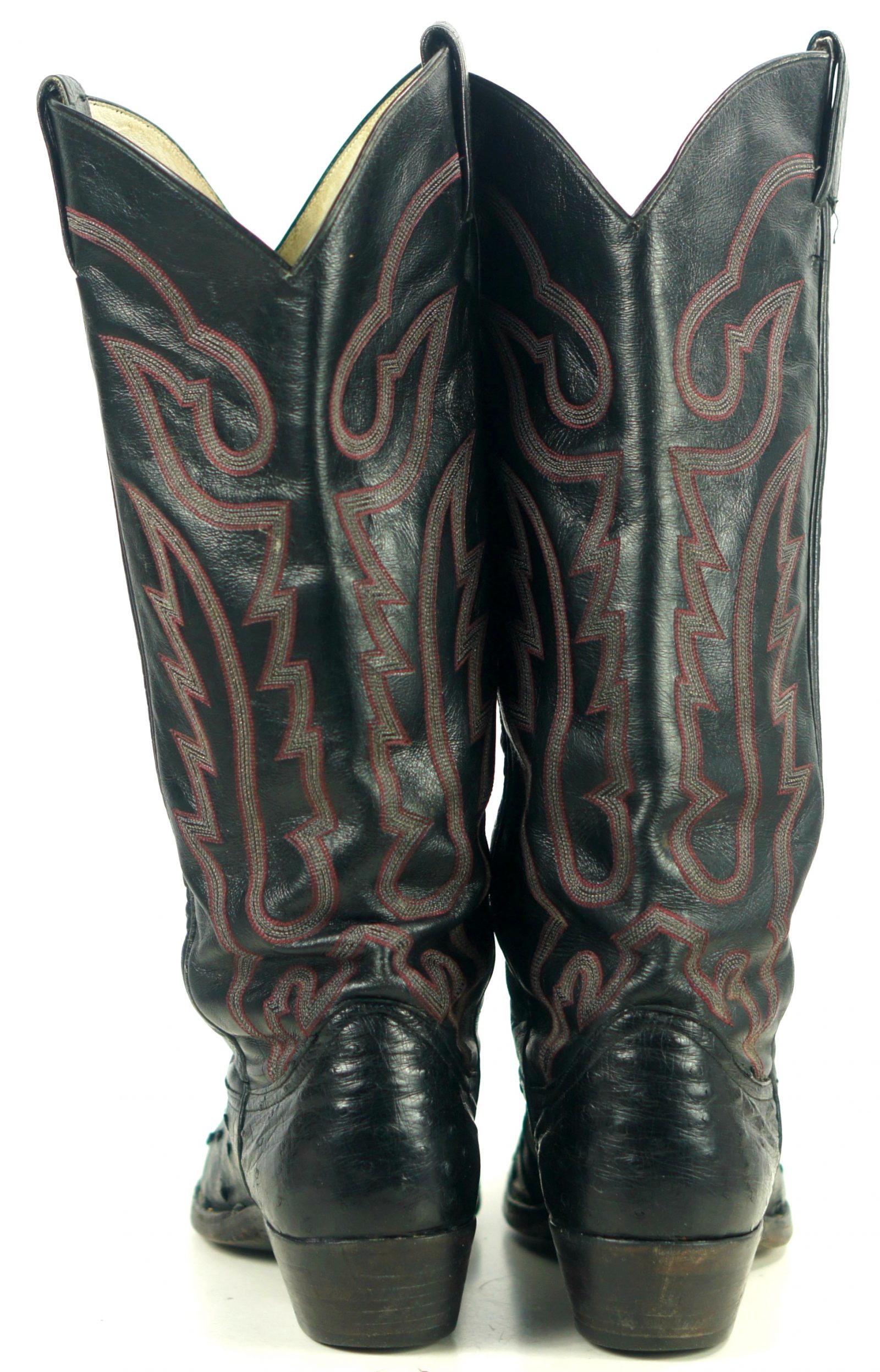 Custom Black Full Quill Ostrich Cowboy Western Boots 17 Tall Knee Hi Women