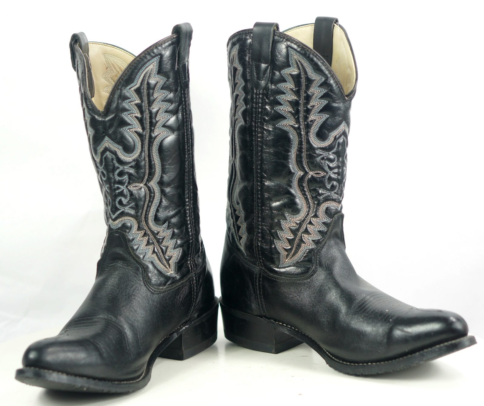 Double H 3225 Westerrn Classic Black Cowboy Work Boots Oil Resistant Men