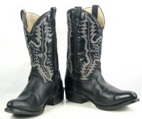 Double H 3225 Westerrn Classic Black Cowboy Work Boots Oil Resistant Men