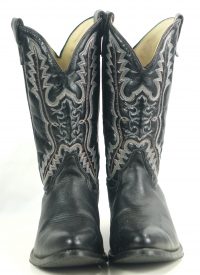 Double H 3225 Westerrn Classic Black Cowboy Work Boots Oil Resistant Men