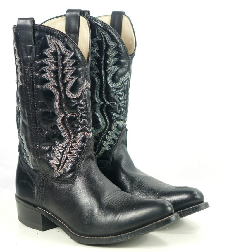 Double H 3225 Westerrn Classic Black Cowboy Work Boots Oil Resistant Men