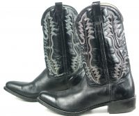 Double H 3225 Westerrn Classic Black Cowboy Work Boots Oil Resistant Men