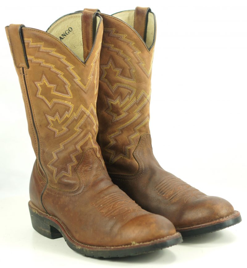 Durango Farm N Ranch 5112 Tan Leather Cowboy Western Boots Discontined Mens (5)