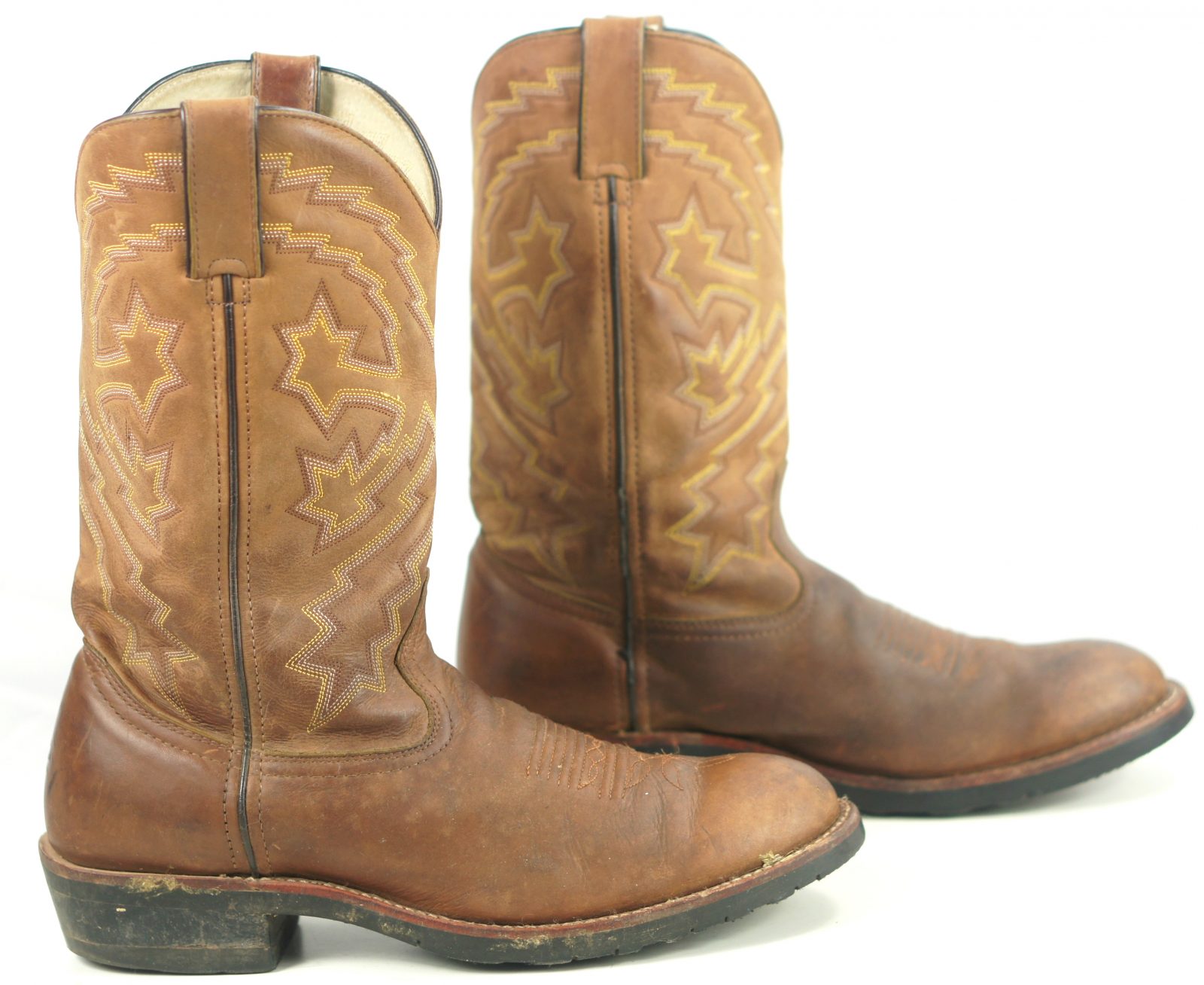 Durango Farm N Ranch 5112 Tan Leather Cowboy Western Boots Discontined Mens (6)