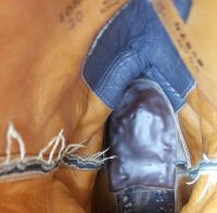 J Chisholm Gray Exotic Wingtip Cowboy Boots Vintage US Handmade Men