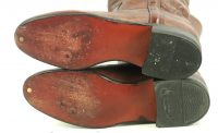Justin Marbled Brown Leather 16 Tall Riding Boots Vintage US Made Women