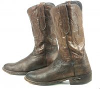 Loveless Dark Brown Leather Custom Cowboy Western Boots Orthopedic Brace Mens (11)
