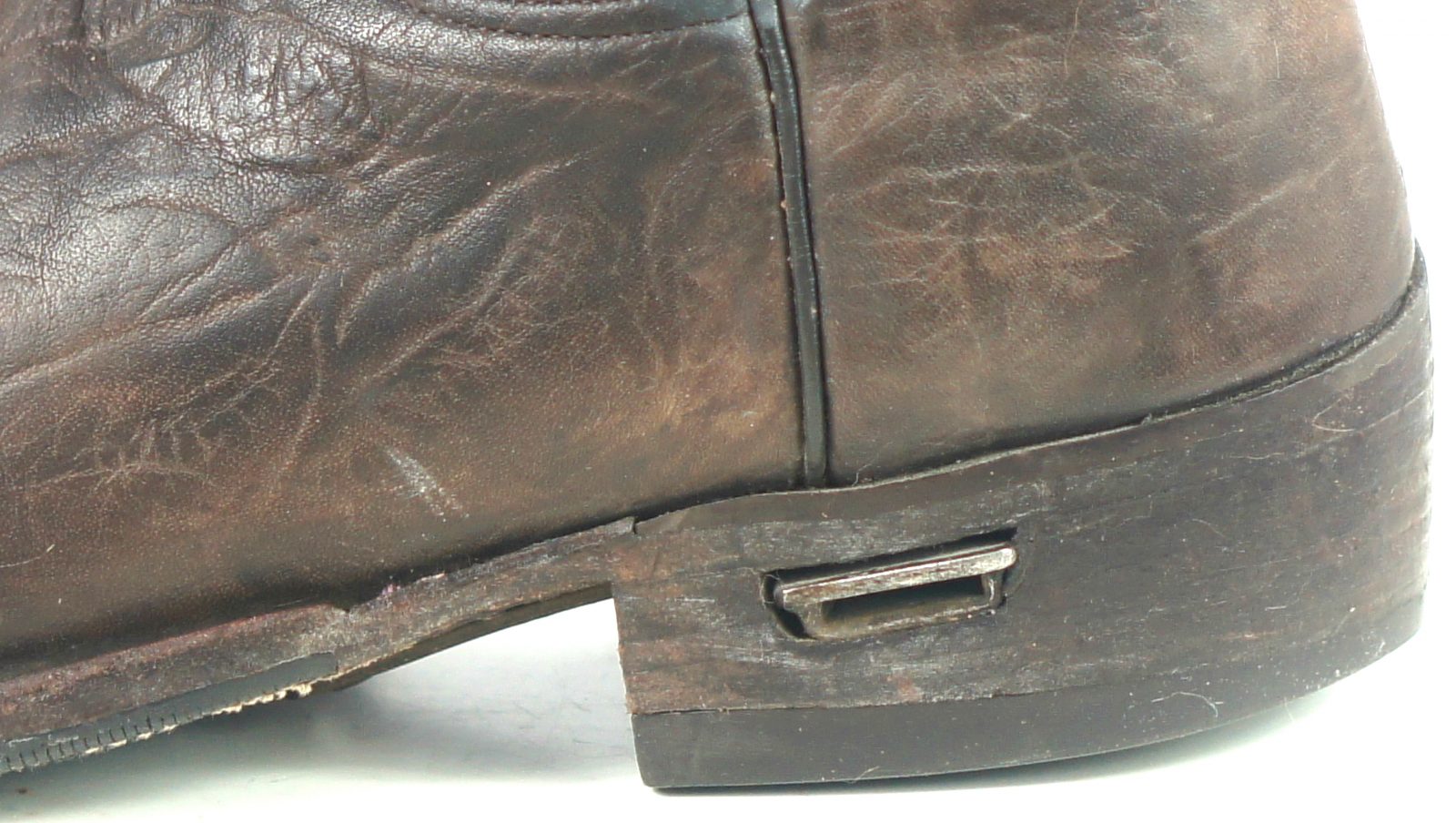 Loveless Dark Brown Leather Custom Cowboy Western Boots Orthopedic Brace Mens (12)