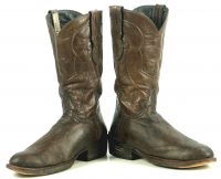 Loveless Dark Brown Leather Custom Cowboy Western Boots Orthopedic Brace Mens (14)