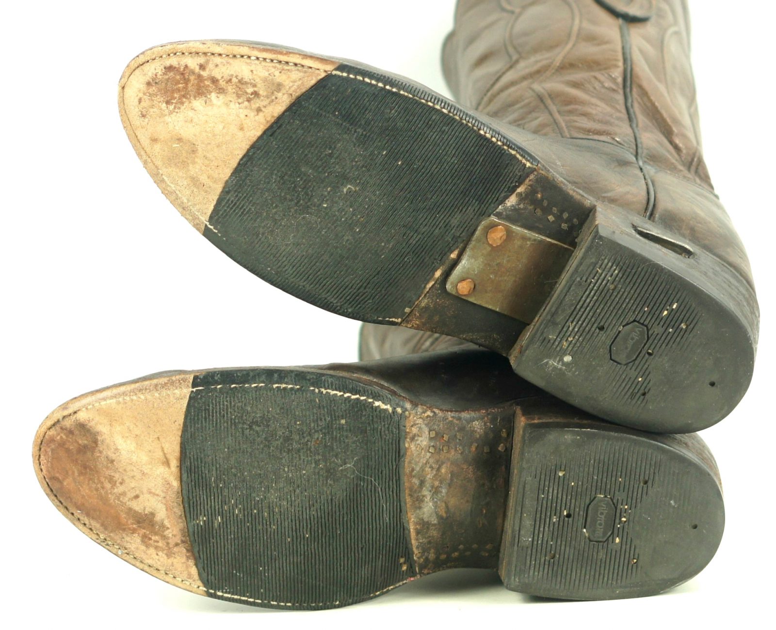 Loveless Dark Brown Leather Custom Cowboy Western Boots Orthopedic Brace Mens (15)