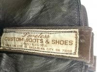Loveless Dark Brown Leather Custom Cowboy Western Boots Orthopedic Brace Mens (3)