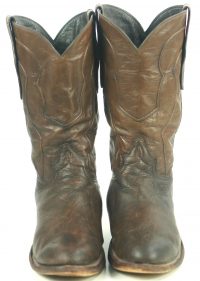Loveless Dark Brown Leather Custom Cowboy Western Boots Orthopedic Brace Mens (6)