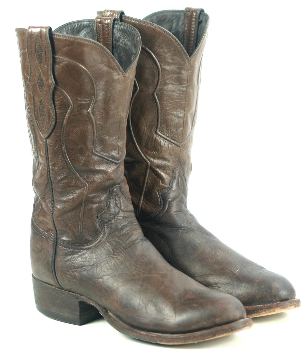 Loveless Dark Brown Leather Custom Cowboy Western Boots Orthopedic ...