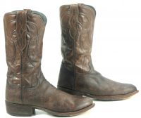 Loveless Dark Brown Leather Custom Cowboy Western Boots Orthopedic Brace Mens (8)