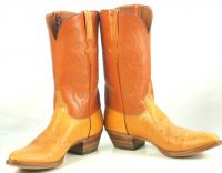 Lucchese San Antonio Vintage 1989 Ostrich Cowboy Boots Original Box Men