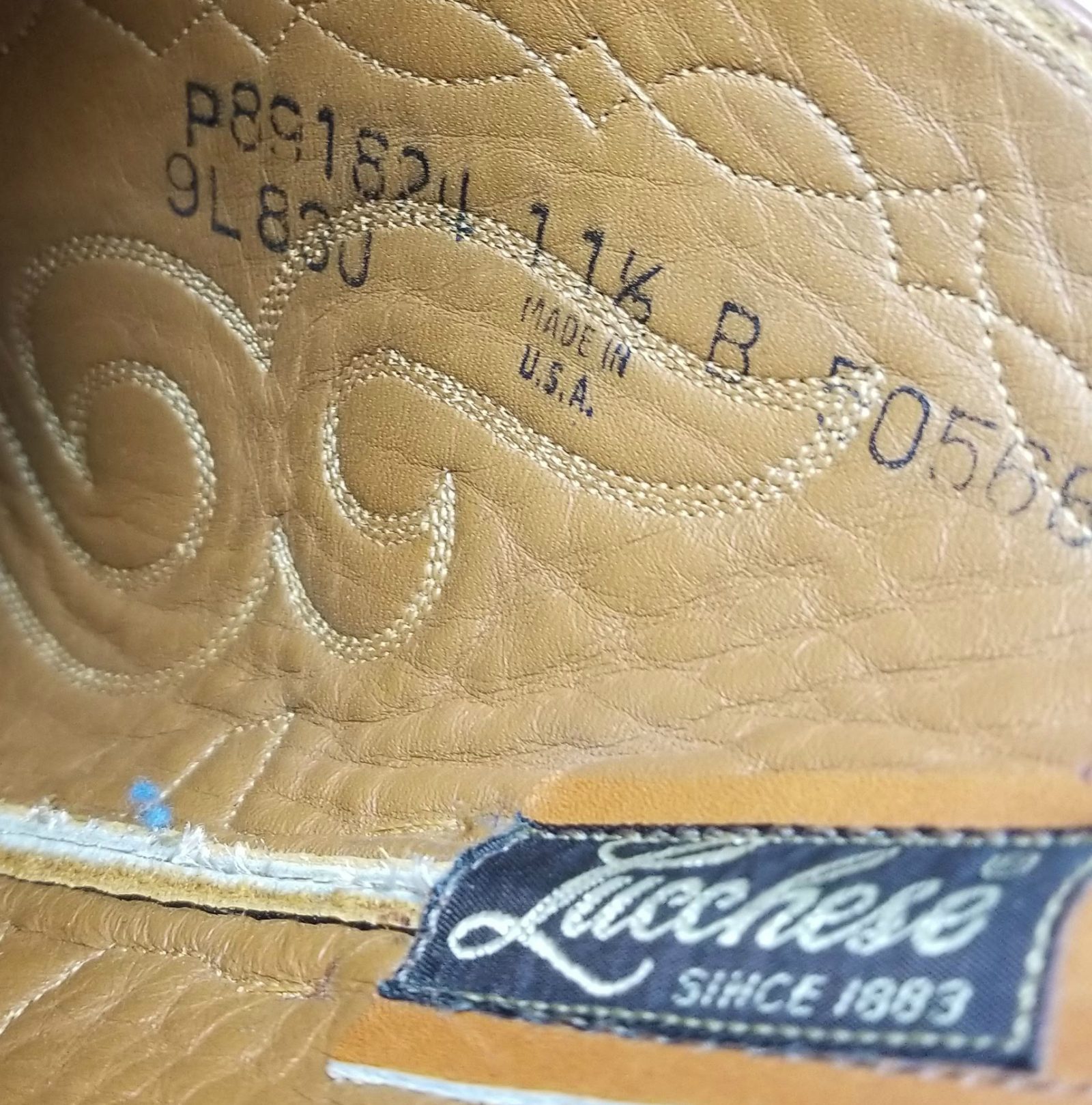 Lucchese San Antonio Vintage 1989 Ostrich Cowboy Boots Original Box Men