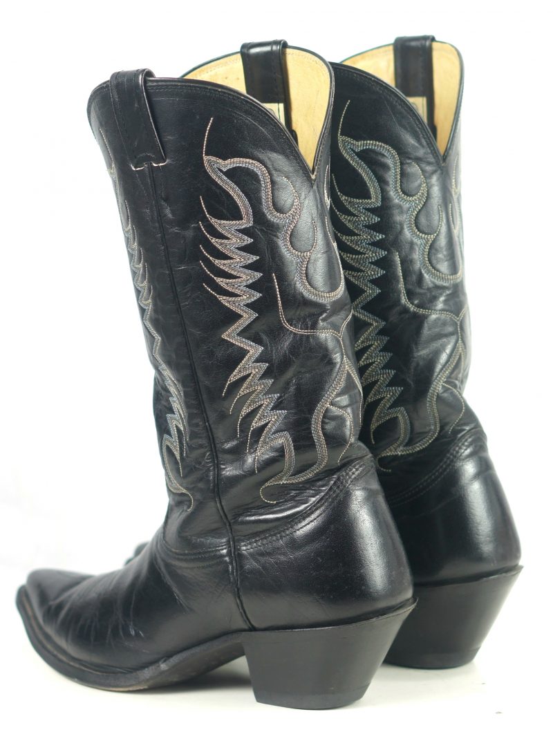 knee high black cowboy boots