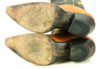 Old Gringo Cowboy Western Boots Shorty Peewee Inlays Green Brown Women