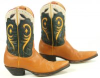 Old Gringo Cowboy Western Boots Shorty Peewee Inlays Green Brown Women
