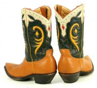 Old Gringo Cowboy Western Boots Shorty Peewee Inlays Green Brown Women