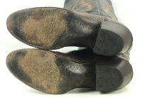 Sanders Knee Hi Buckaroo 18 Tall Cowboy Western Boots Handcrafted Men