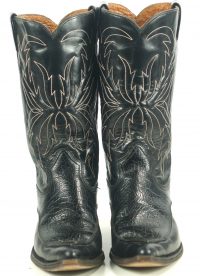 Sears Black Leather Cowboy Boots Algonquin Toe Vintage US Made Men