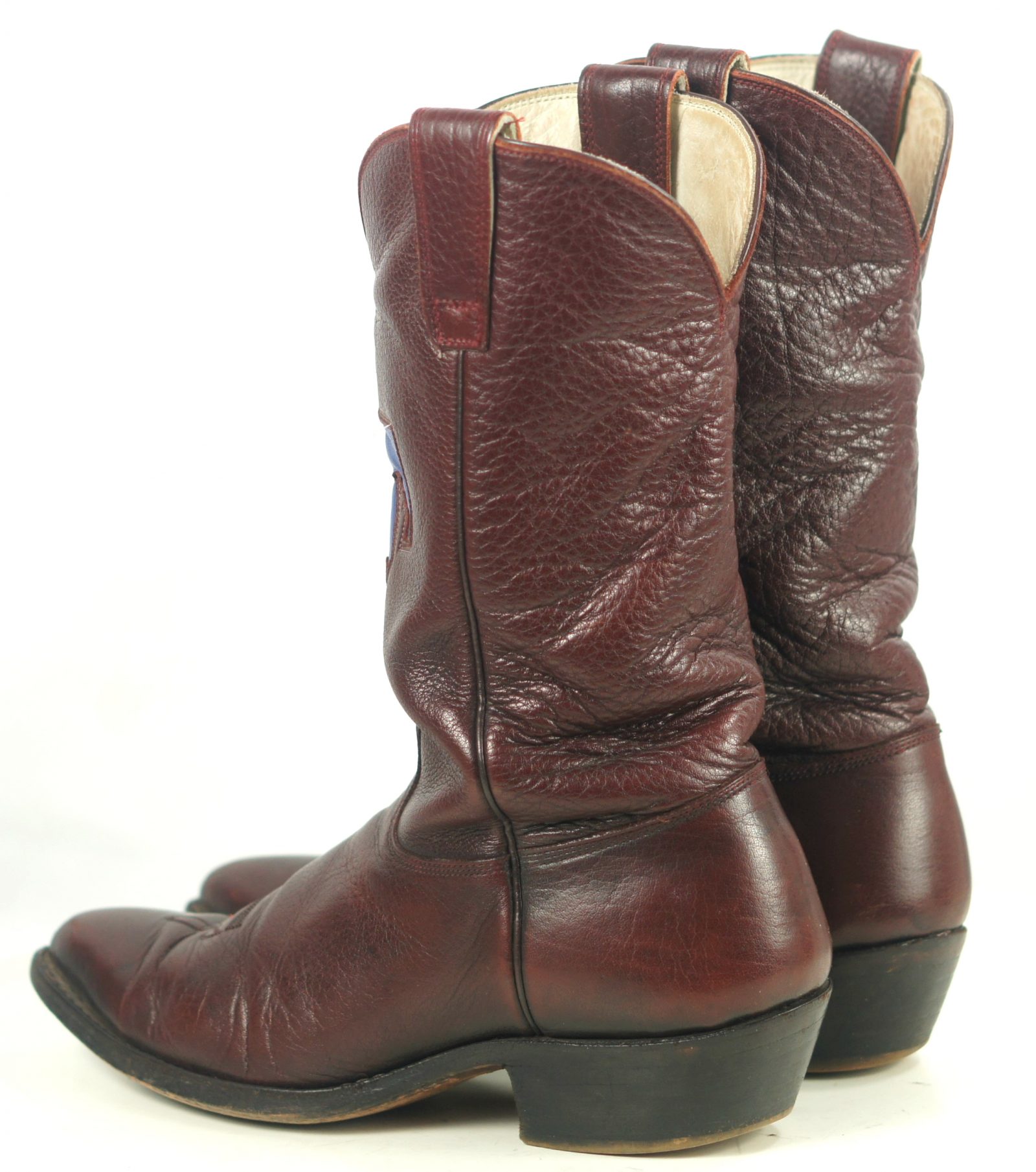 Stewart Custom Handmade Cowboy Boots Blue Thunderbirds Vintage 70s Men