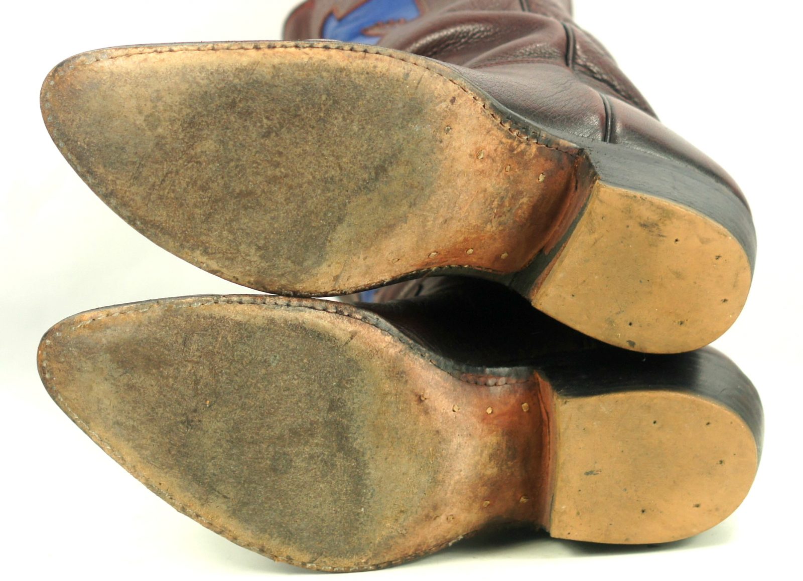 Stewart Custom Handmade Cowboy Boots Blue Thunderbirds Vintage 70s Men