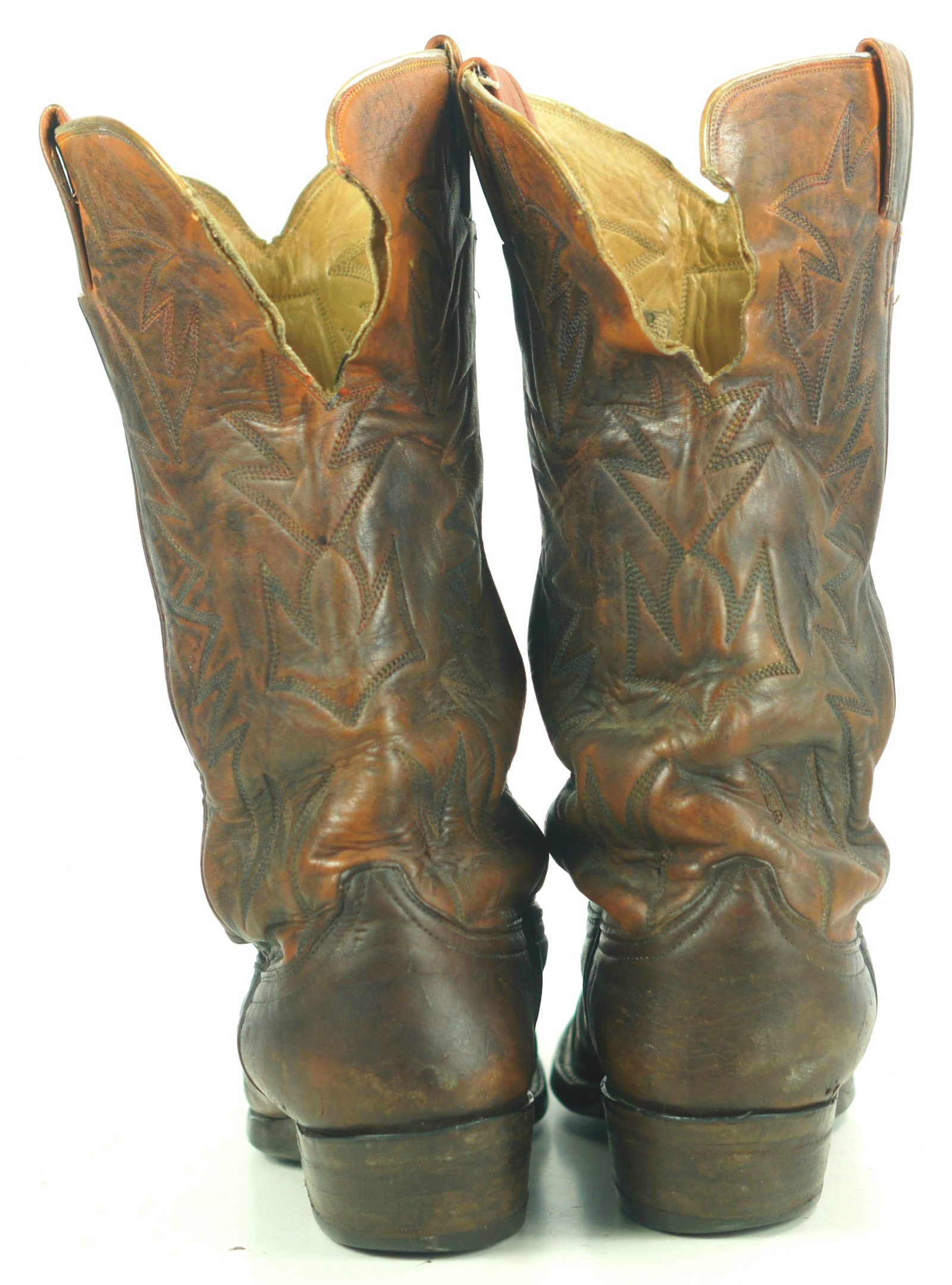 Vintage Custom Cowboy Western Boots Oil Wells Norman Oklahoma B&B Boots Mens (11)