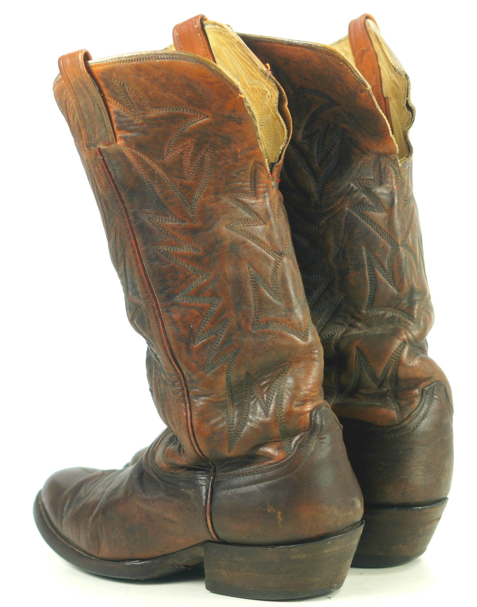 Vintage Custom Cowboy Western Boots Oil Wells Norman Oklahoma B&B Boots Mens (12)