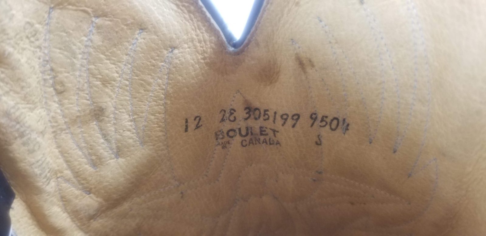 Boulet Black Leather Cowboy Western Boots American Eagles Stars Men